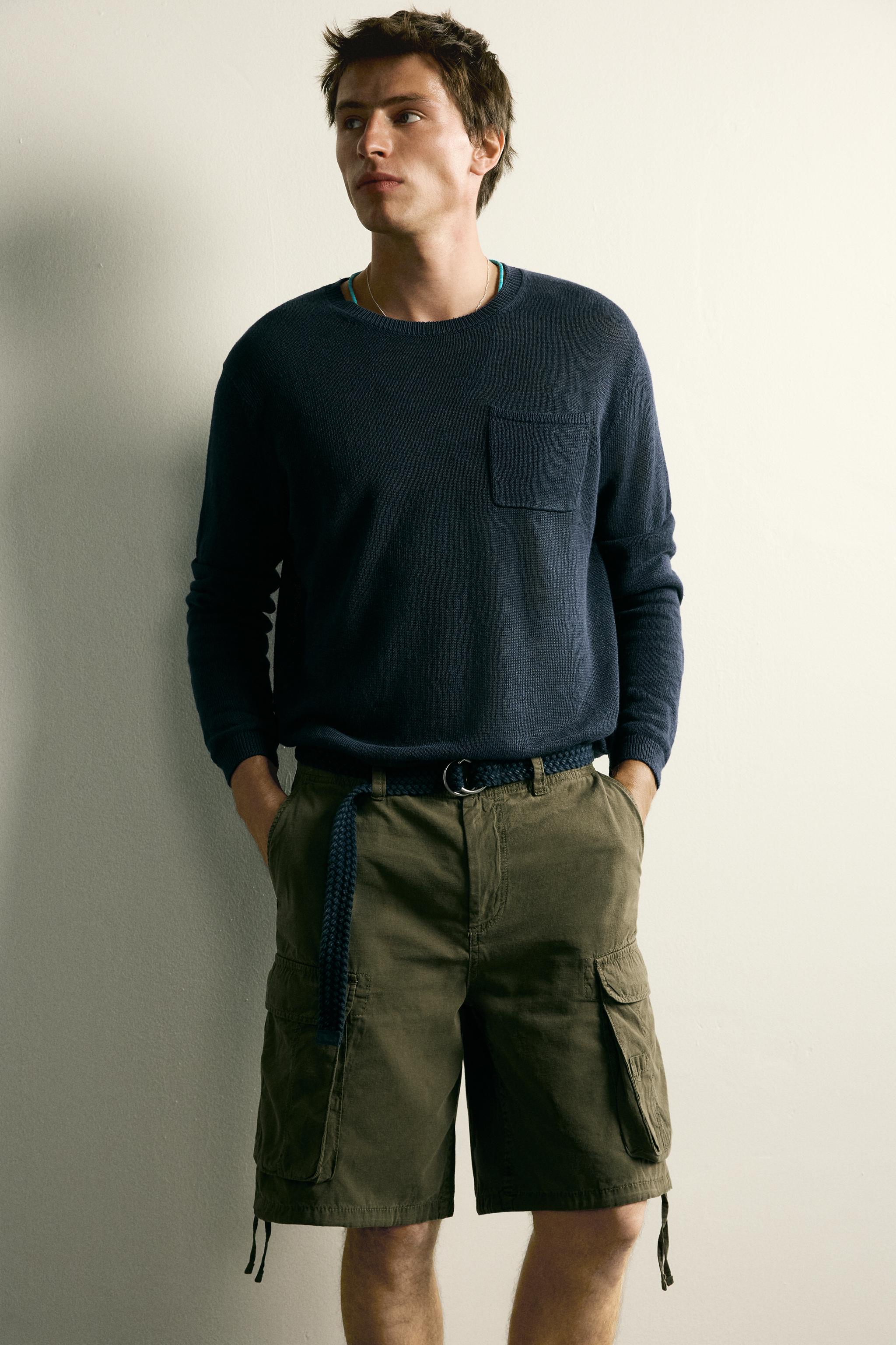 REGULAR FIT CARGO SHORTS WITH TABS